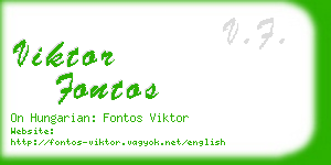 viktor fontos business card